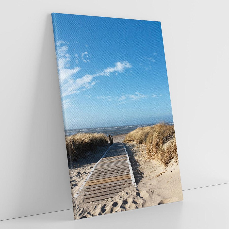 Obraz na płótnie 70x100 - Boho na Plaży - plaża, pomost