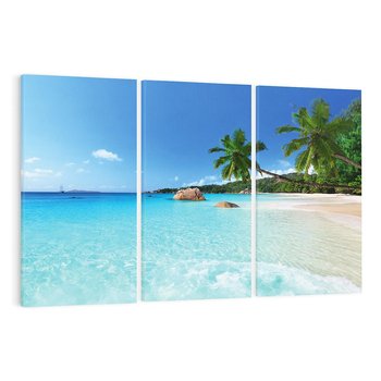 Obraz na płótnie 120x80 - Idylliczne Seszele - przyjemność dla oczu - Seszele, plaża