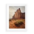 Plakat w ramie 50x70 - Pejzaż pustynnego kanionu - pustynia, kanion - rama biała