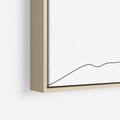 Obraz w ramie 70x50 - Minimalistyczna Przejażdżka - szkic, minimalizm - rama drewno