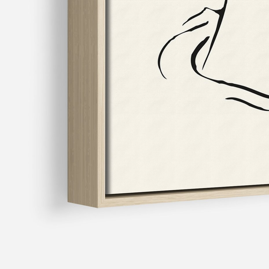 Obraz w ramie 70x100 - Migotliwa Symfonia - kobieta akt, minimalizm - rama drewno