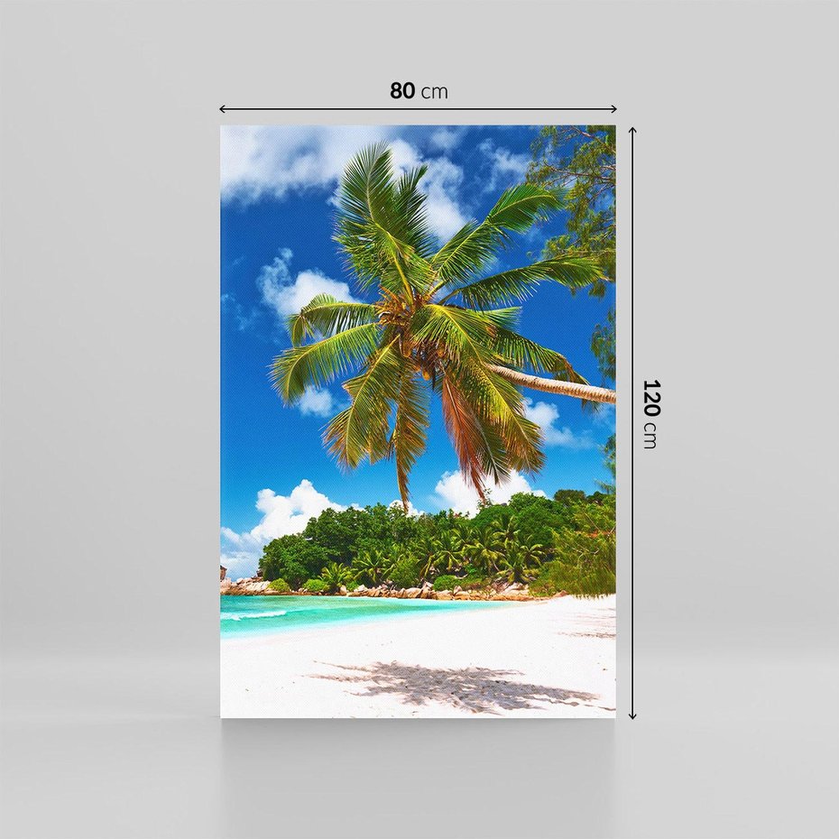 Obraz na płótnie 80x120 - Oaza palm na plaży - palma, plaża