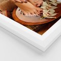 Plakat w ramie 50x70 - Relaksujące Spa i Perfekcyjny Manicure - spa, paznokcie - rama biała