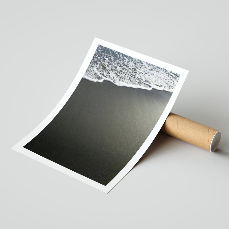 Plakat bez ramy 30x40 - Morskie Fale na Plaży - plaża, morskie fale omywają piasek