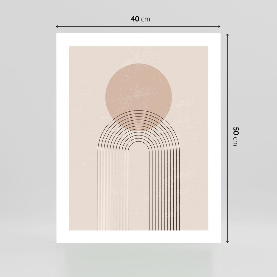 Plakat bez ramy 40x50 - Konturem Zdefiniowane - boho plakat, minimalizm