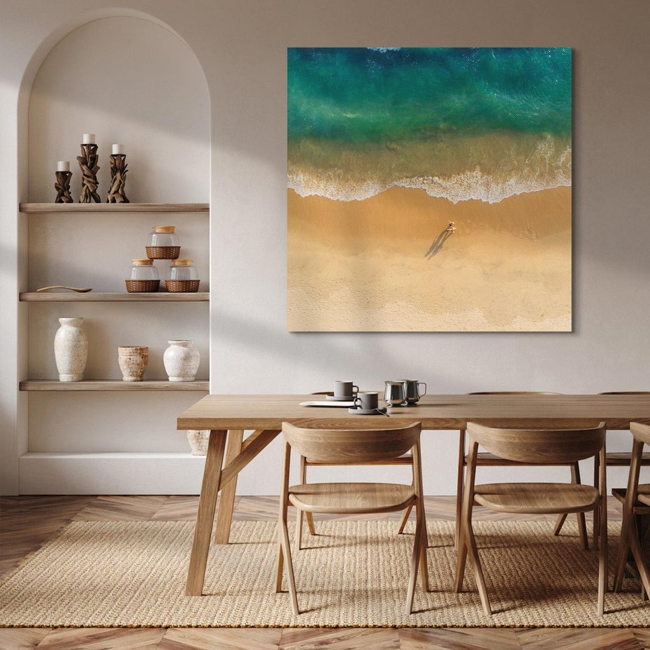 Obraz na płótnie 30x30 - Oaza Relaksu - plaża, morze