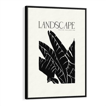 Obraz w ramie 50x70 - Rytmy roślinnego życia - nowoczesna sztuka, minimalistyczny styl - rama czarna