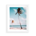 Plakat w ramie 40x50 - Raj na Ziemi - plaża, ocean - rama biała