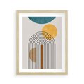 Plakat w ramie 40x50 - Wewnętrzne Labirynty Form - styl mid century, nowoczesna sztuka - rama drewno