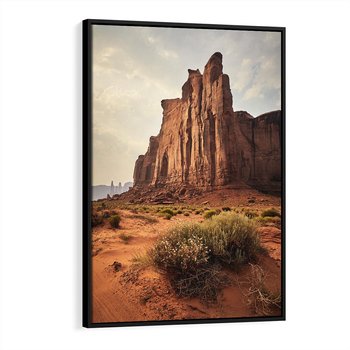 Obraz w ramie 70x100 - Pejzaż pustynnego kanionu - pustynia, kanion - rama czarna