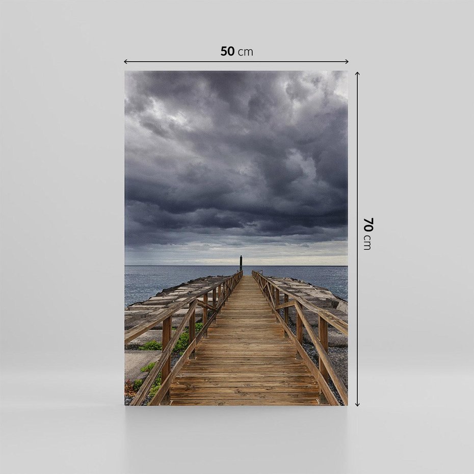 Obraz na płótnie 50x70 - Burzowe emocje - sztorm, morze