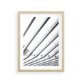 Plakat w ramie 30x40 - Czarno-Biała Fotografia Architektury - nowoczesna architektura, bialo czarny - rama drewno