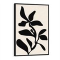 Obraz w ramie 70x100 - Wibracje Akwarelowych Ścieżek - abstrakcyjny minimalistyczna kwiat, czarno biały plakat - rama czarna
