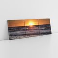 Obraz na płótnie 90x30 - Zachód Słońca Nad Morzem - zachód słońca,