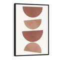 Obraz w ramie 70x100 - Abstrakcyjne Widzenia - abstrakcyjne geometryczne kształty, odcienie brązu i beżu - rama czarna