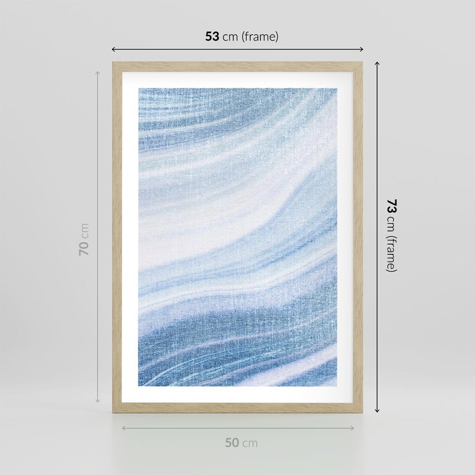 Plakat w ramie 50x70 - Abstrakcyjna akwarela - abstrakcja, akwarela - rama drewno