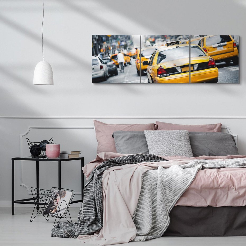 Obraz na płótnie 150x50 - Wszystkie światła prowadzą do Nowego Jorku - TAXI, NY