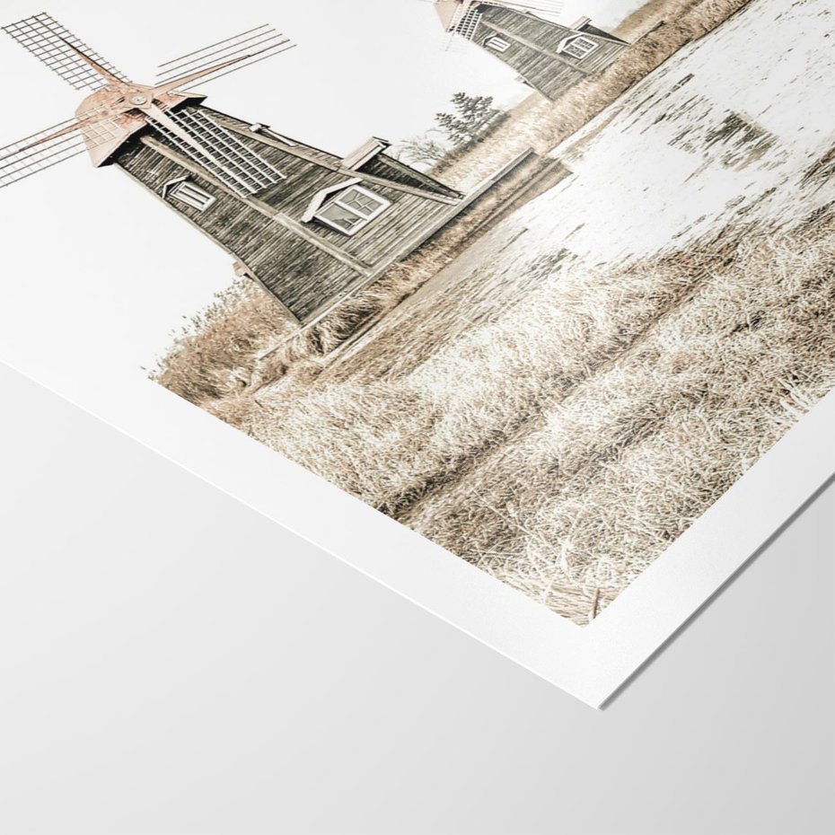 Plakat bez ramy 40x50 - Wiejskie Młyny: Rustykalna Fotografia - młyny, rustykalna fotografia