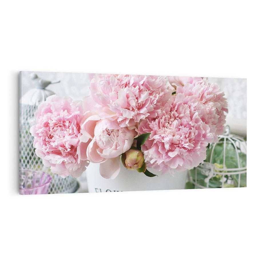 Obraz na płótnie 100x50 - Miłość w powietrzu - kwiaty, romantyczne