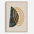 Obraz w ramie 70x100 - Nowoczesne Dialogi Materii - nowoczesny plakat, abstrakcyjne kształty - rama drewno
