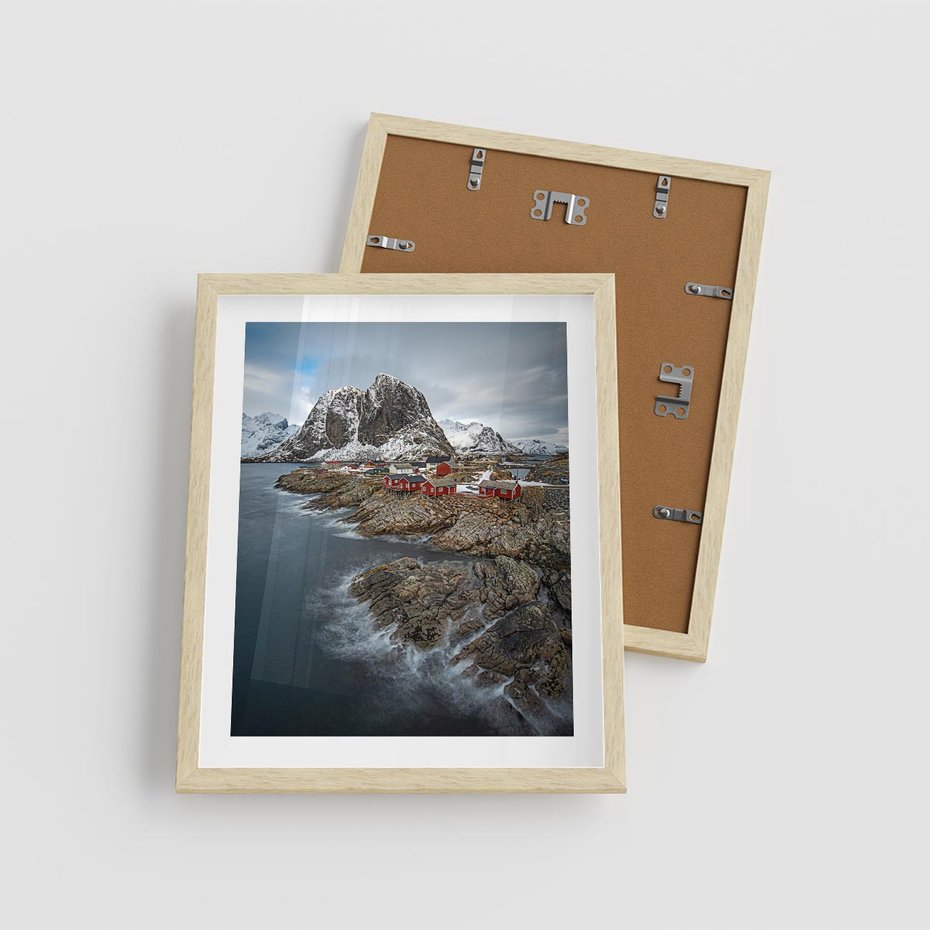 Plakat w ramie 40x50 - Skandynawia - górska odsłona - Skandynawia, góry - rama drewno