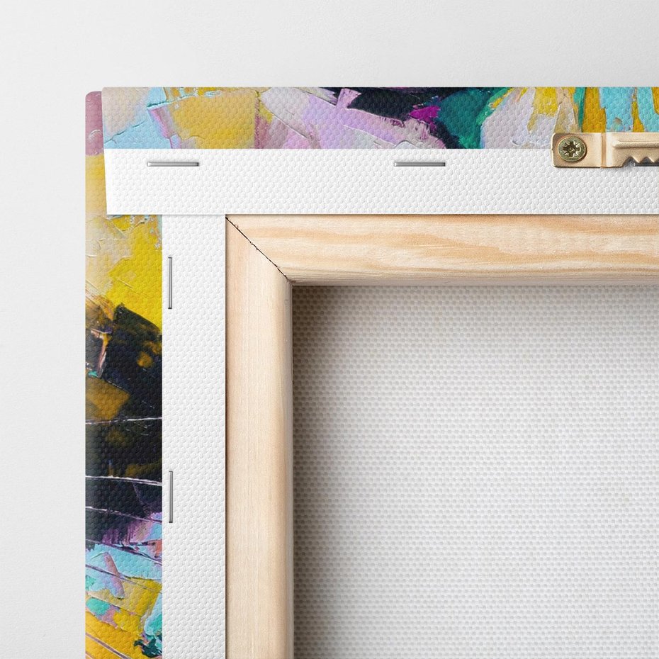 Obraz na płótnie 100x70 - Przebudzenie snu artysty - zbliżenie, kolorowy portret szopa pracza