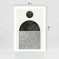 Plakat bez ramy 21x30 - Księga Wibracji - abstrakcyjne czarno białe formy, minmalizm