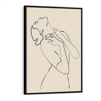 Obraz w ramie 70x100 - Bezkresny Taniec - kobieta, szkic - rama czarna