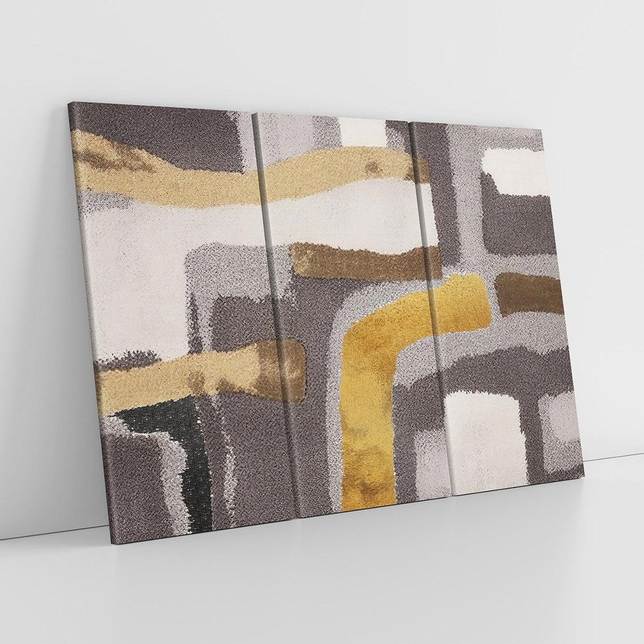 Obraz na płótnie 120x80 - Złote Krzywe - abstrakcja, krzywe linie