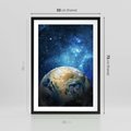 Plakat w ramie 50x70 - Kosmiczne Horyzonty - Ziemia, kosmos - rama czarna