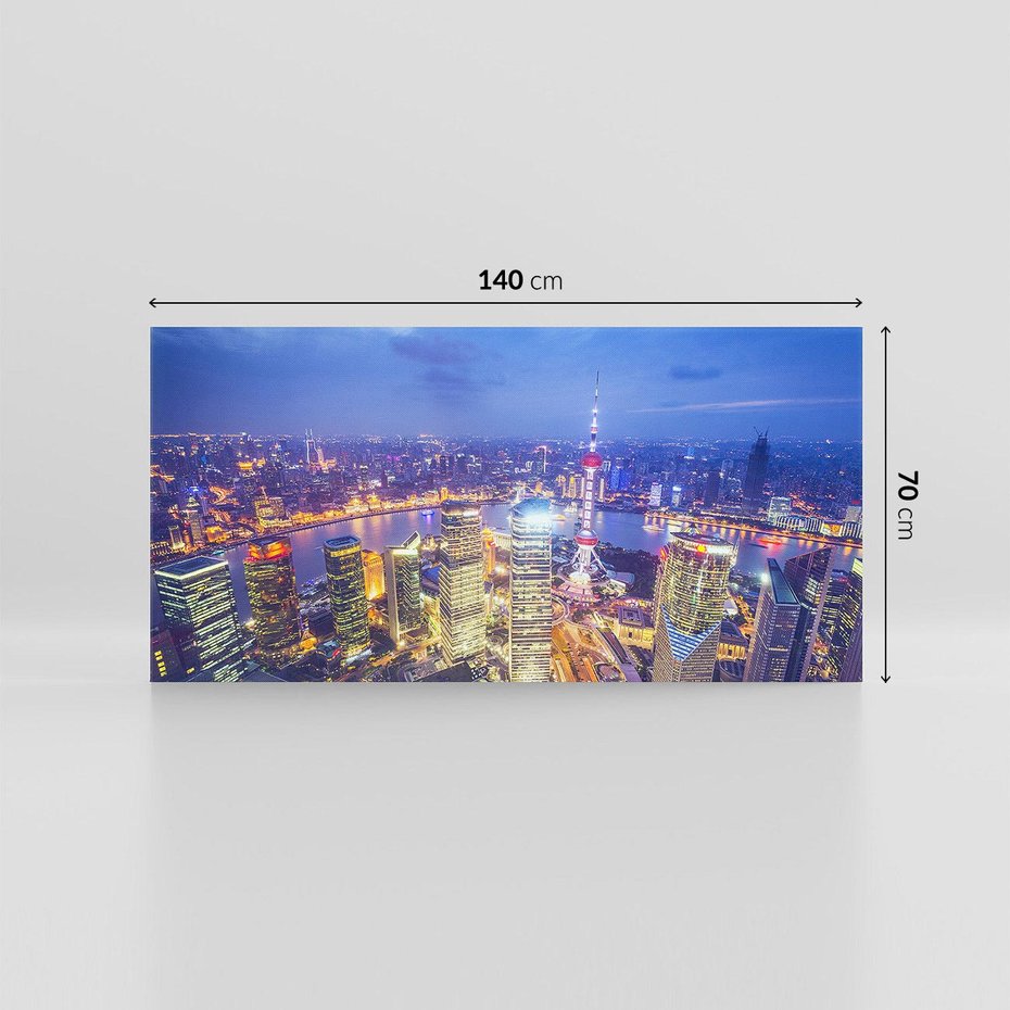 Obraz na płótnie 140x70 - Shanghai: Mocnowieżowce Azji - Shanghai, Chiny