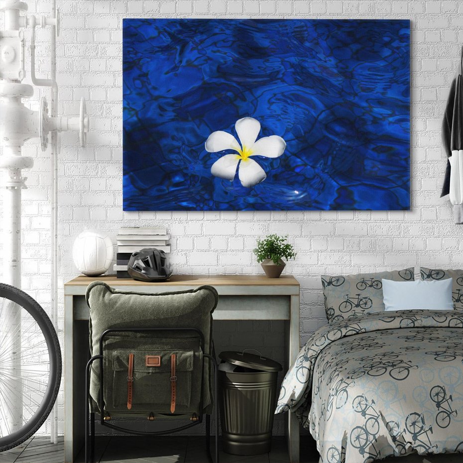 Obraz na płótnie 120x80 - Kwiaty wodne delikatność natury - kwiat, woda