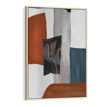 Obraz w ramie 80x120 - Nowoczesna geometria - nowoczesny, geometryczny - rama drewno
