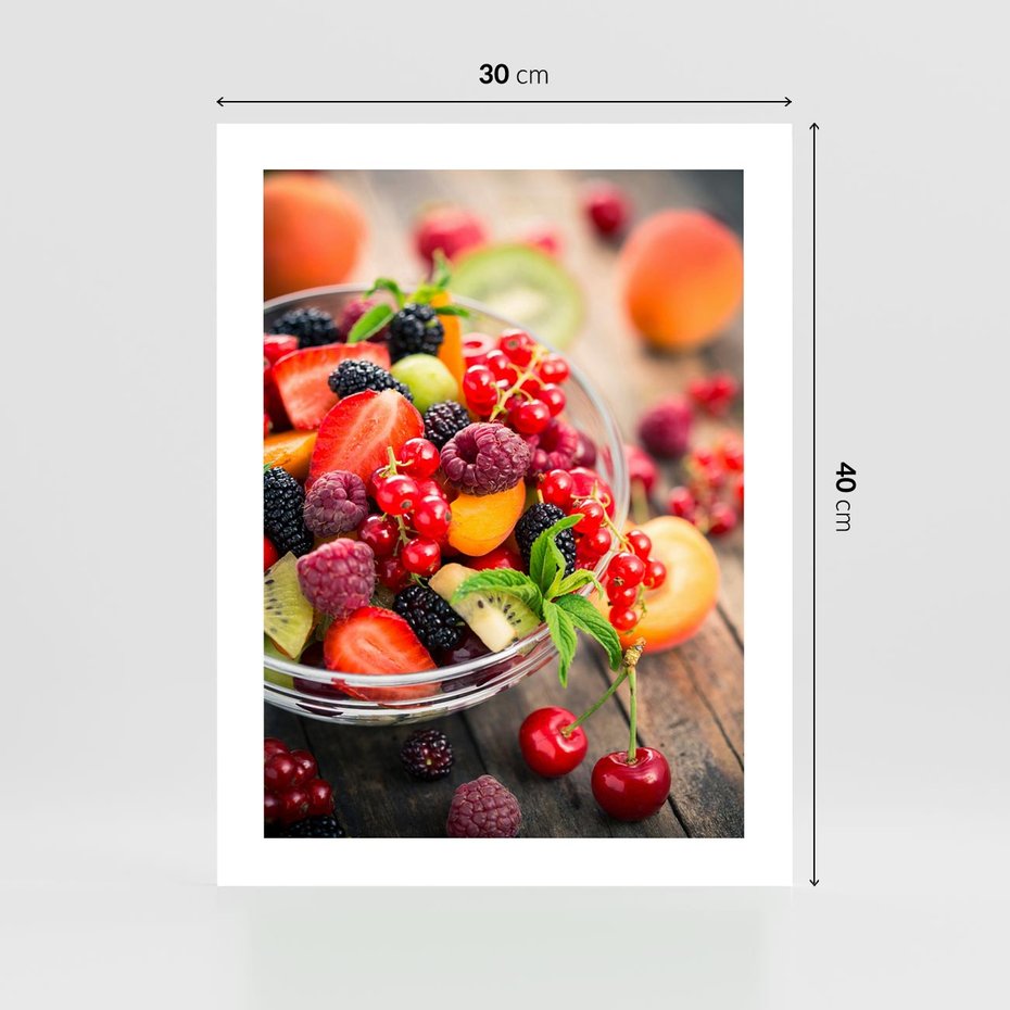 Plakat bez ramy 30x40 - Smakowite Porywy - owoce, jedzenie