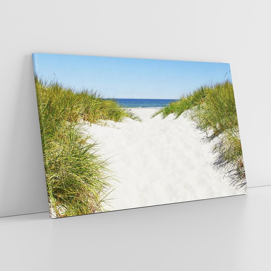 Obraz na płótnie 70x50 - Relaks nad Morskimi Wzgórzami - plaża, wydmy