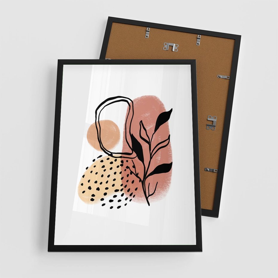 Plakat w ramie 50x70 - Migotliwe Harmonie - abstrakcja, sztuka nowoczesna - rama czarna