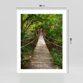 Plakat bez ramy 40x50 - Przez Dżunglę - most, linowy