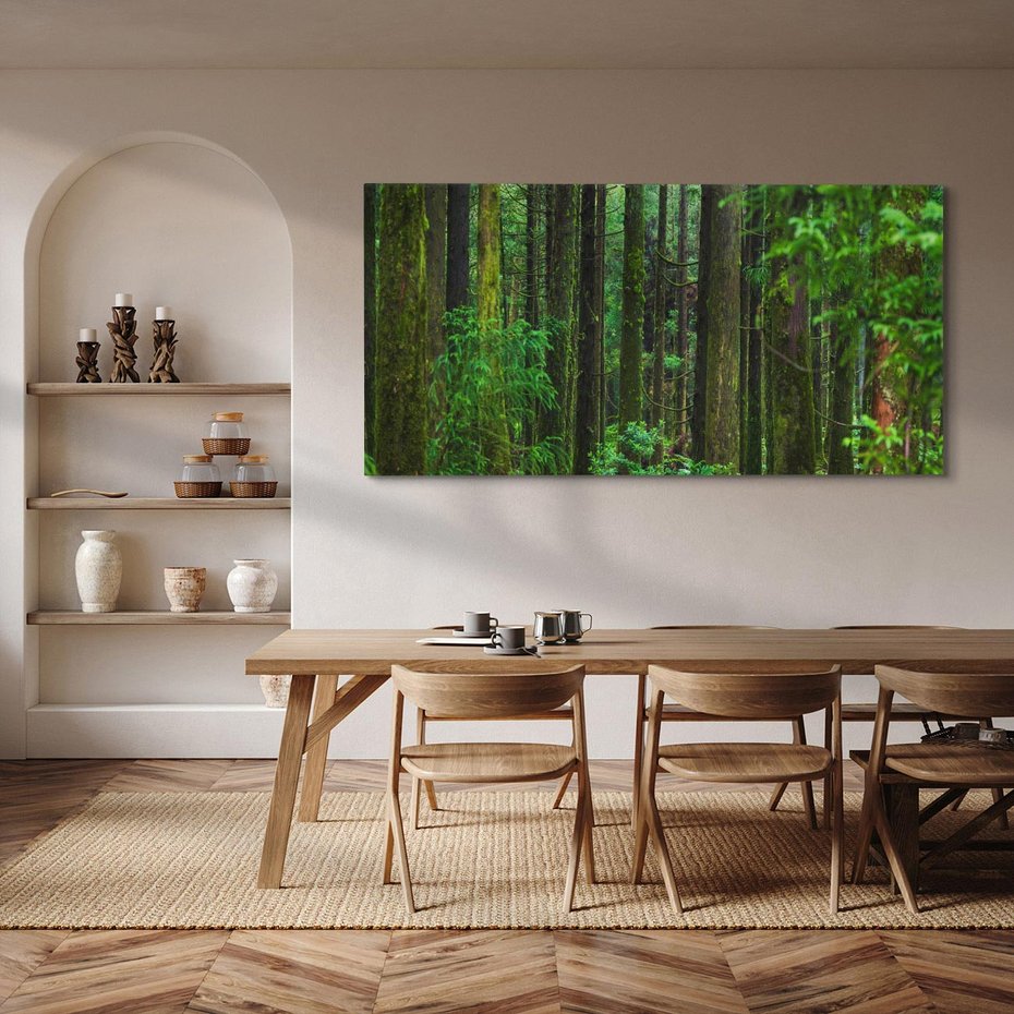 Obraz na płótnie 120x60 - Mistyka leśnej głuszy - las, drzewa