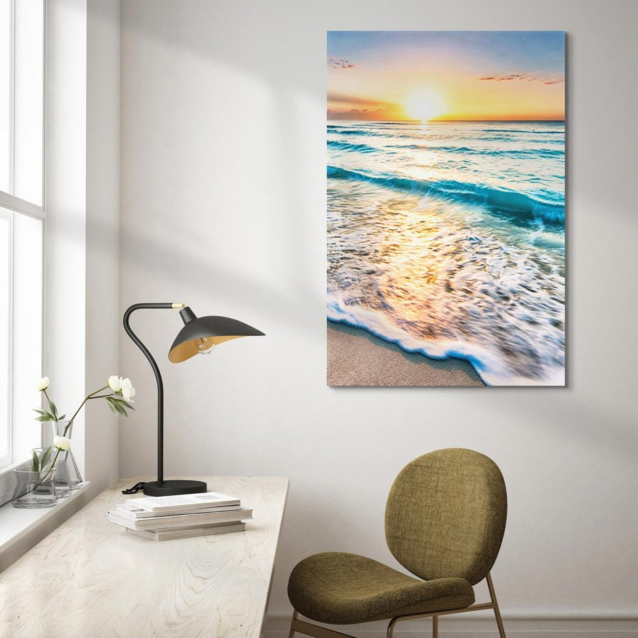 Obraz na płótnie 80x120 - Spokój morza: moment relaksu - plaża, morze