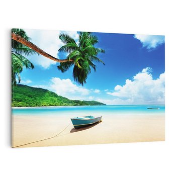 Obraz na płótnie 120x80 - Raj na plaży z palmami - plaża, palma