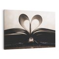 Obraz na płótnie 70x50 - Książka - Serce Retro - ksizka, serce