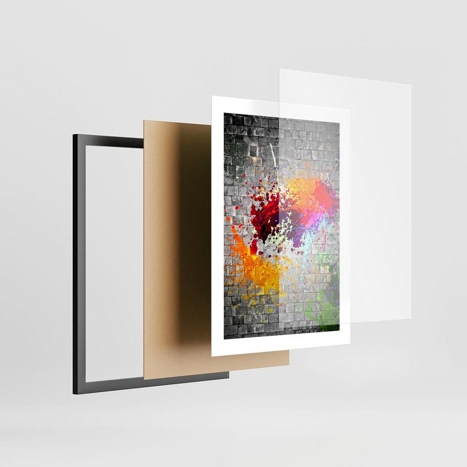 Plakat w ramie 30x40 - Ekspresja Graffiti - farba, graffiti - rama czarna