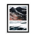 Plakat w ramie 50x70 - Śnieżna Opowieść - górski krajobraz, zima w górach - rama czarna