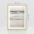 Plakat w ramie 30x40 - Szarość Morza - morze, fale - rama drewno