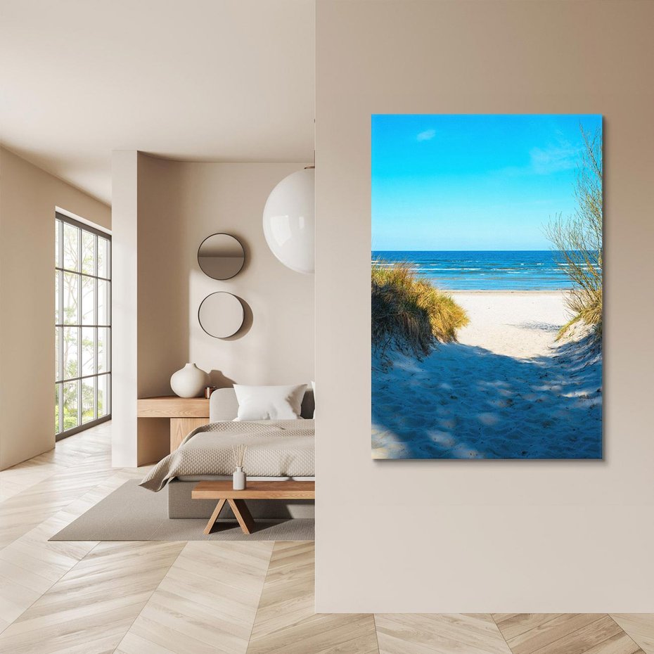 Obraz na płótnie 80x120 - Spokój nad brzegiem morza - plaża, morze