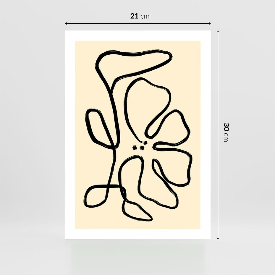 Plakat bez ramy 21x30 - Zaklęte Aberracje - abstrakcyjna sztuka, przypominająca kwiat