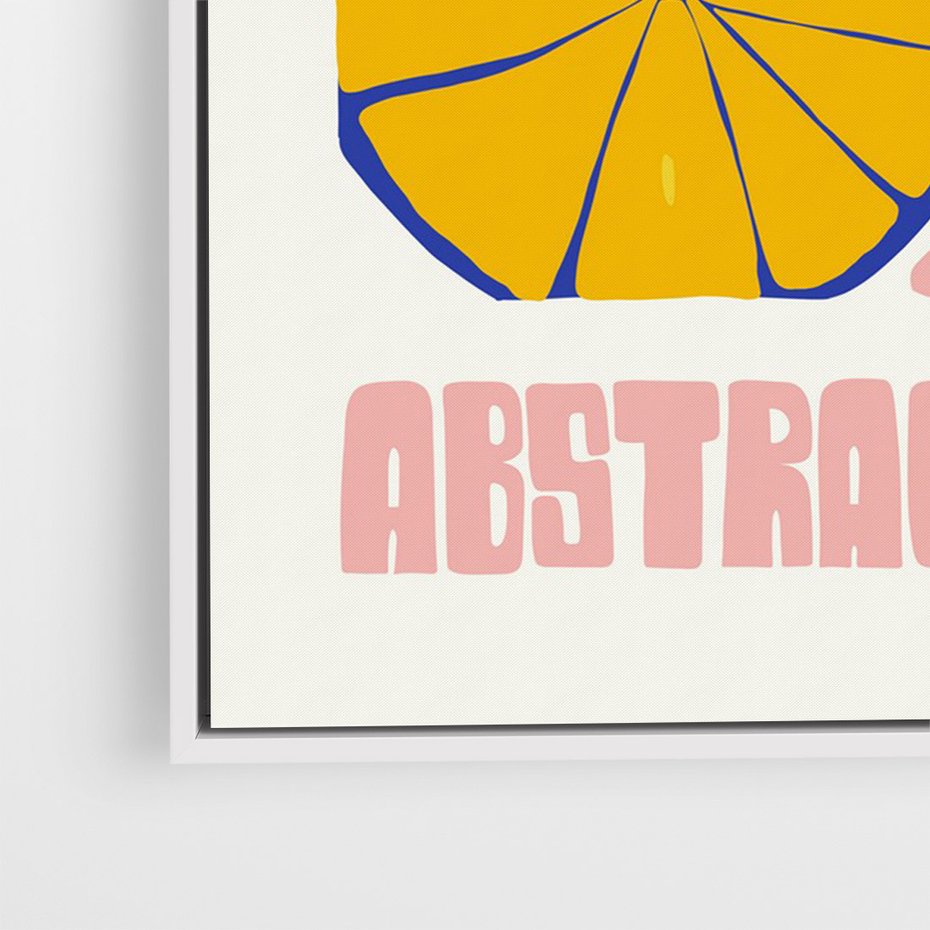 Obraz w ramie 50x70 - Podróżne Wizje - typografia, cytryny - rama biała