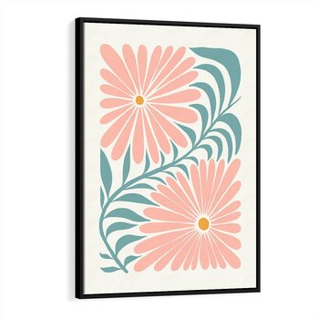 Obraz w ramie 50x70 - Kształtując Marzenia - kwiaty, sztuka nowoczesna - rama czarna