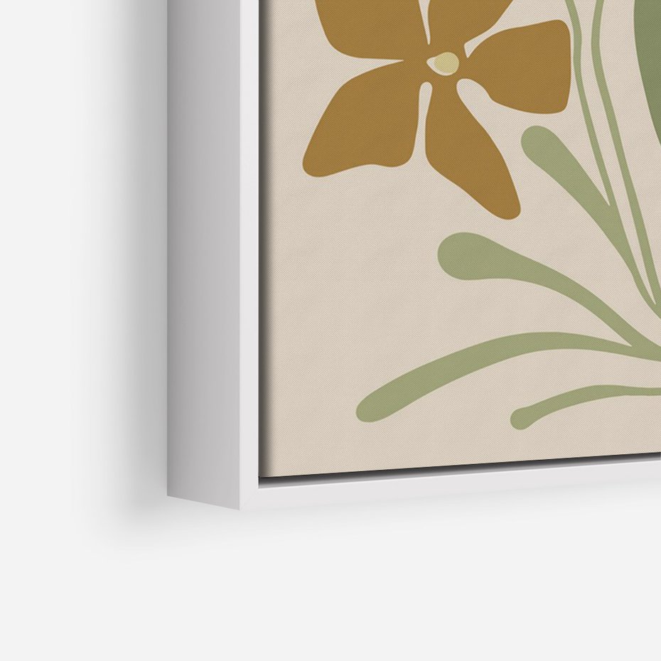 Obraz w ramie 50x70 - Subtelność Utajona - nowoczesny plakat, roślinność - rama biała