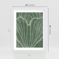 Plakat w ramie 40x50 - Zieleń Kształtująca Spokój - zielony plakat, roślinne inspiracje - rama biała